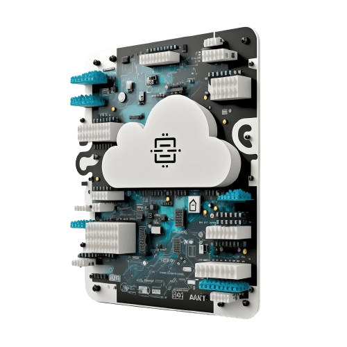 an imaginative PCB with a cloud on it